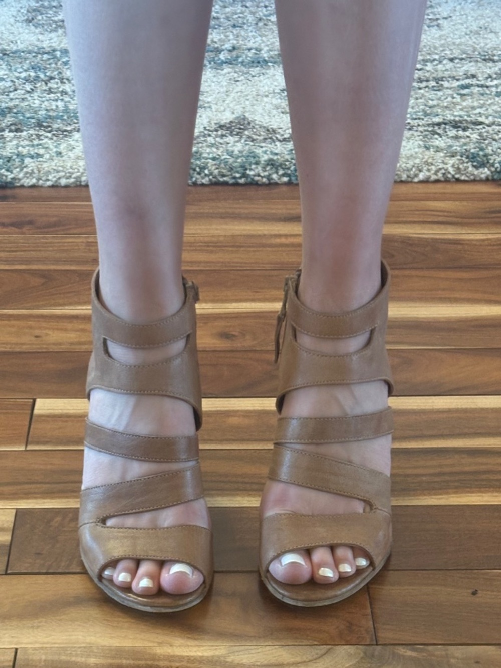 Miz Mooz Tan Strappy Heels Size 40